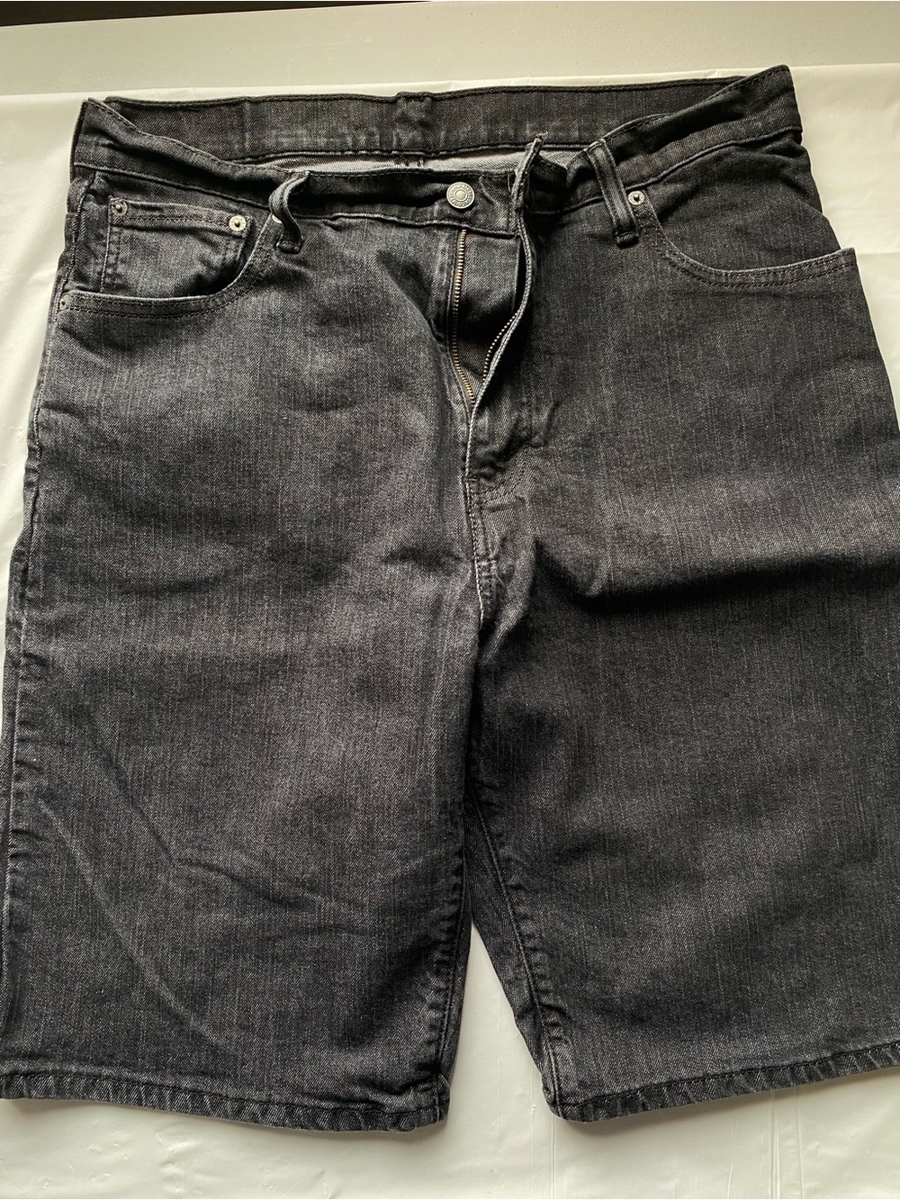 Levi’s 569 Loose Straight Denim Shorts Black Fade Skater Jorts Men’s 36
